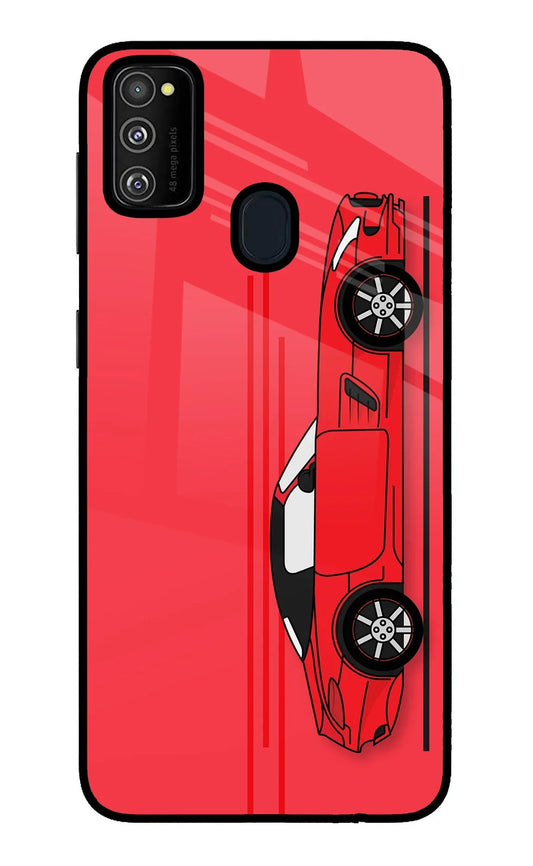 Red Velocity Samsung M21 2020 Glass Case
