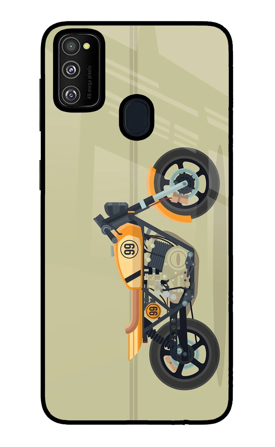 Vertical Speedster Samsung M21 2020 Glass Case