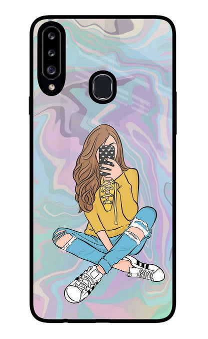 Selfie Girl Samsung A20s Back Cover