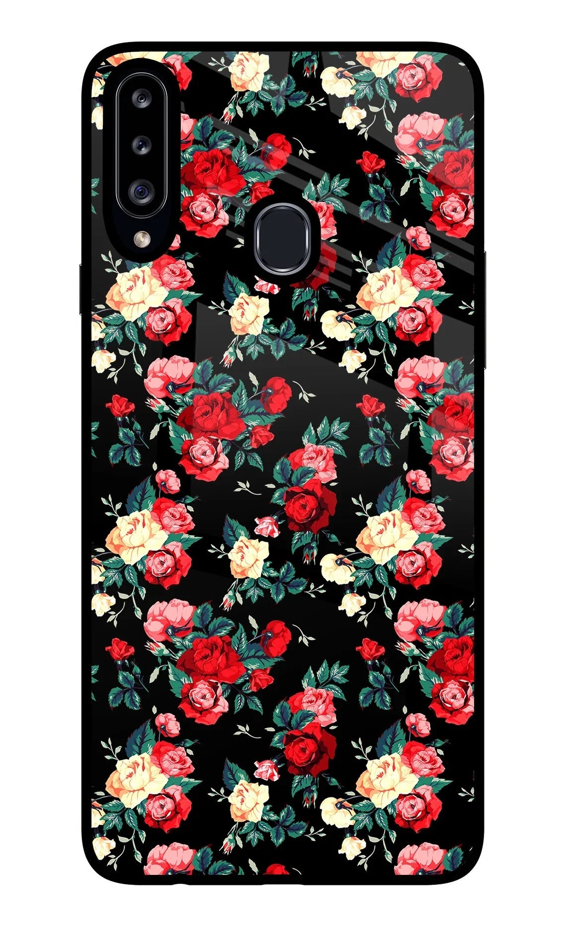 Rose Pattern Samsung A20s Back Cover