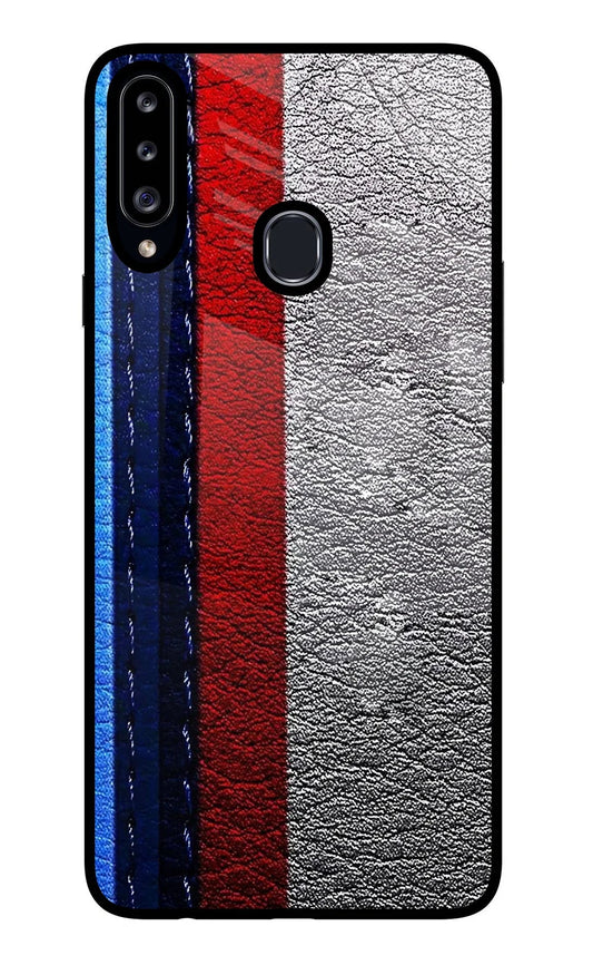 BMW Stripes Samsung A20s Glass Case