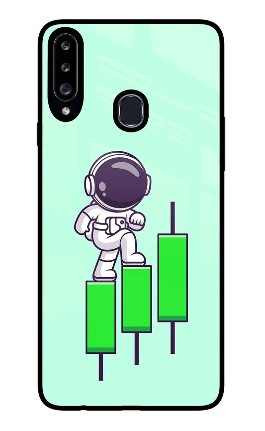 Astronaut Trader Samsung A20s Glass Case
