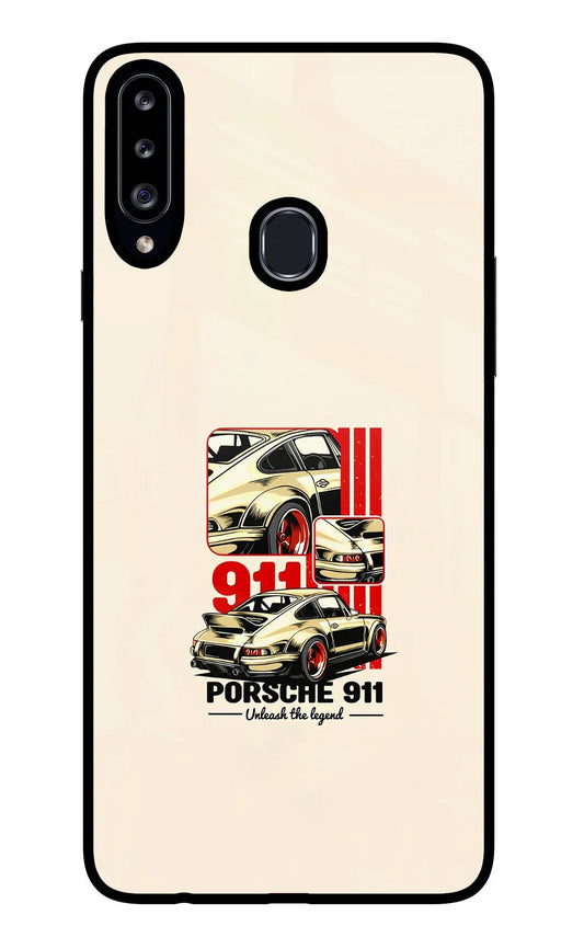 Classic Porsche 911 Samsung A20s Glass Case