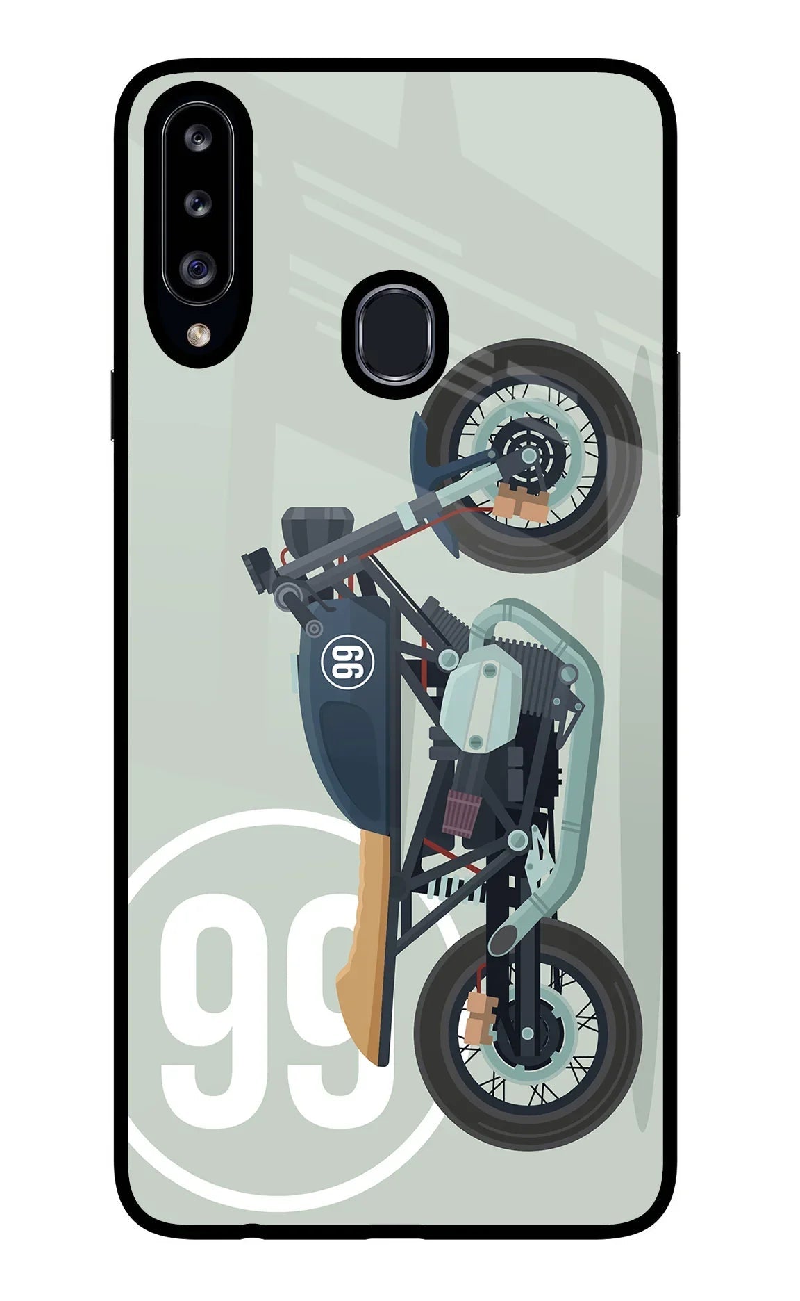 Classic Cafe Racer 99 Samsung A20s Glass Case