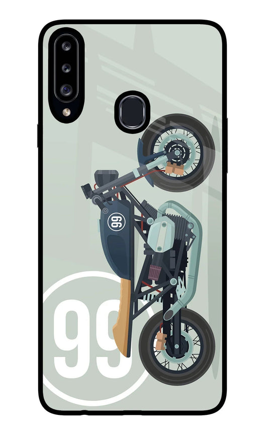Classic Cafe Racer 99 Samsung A20s Glass Case
