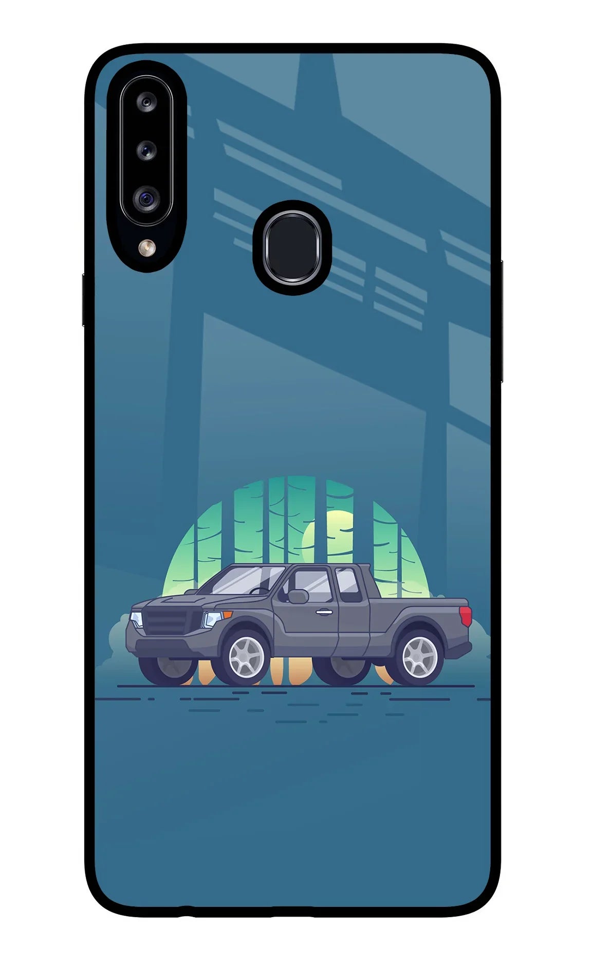 Retro Garage Vibe Samsung A20s Glass Case