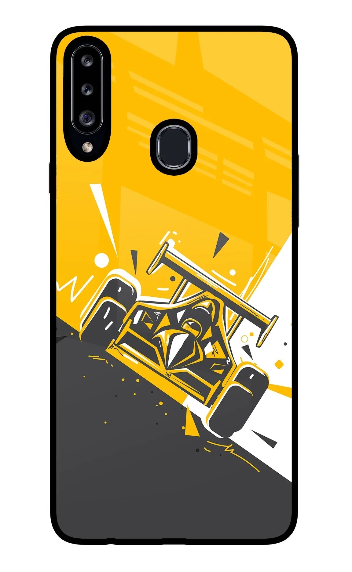 Track King Samsung A20s Glass Case