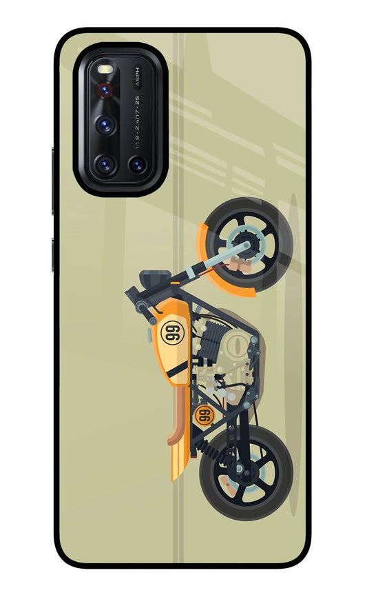 Vertical Speedster Vivo V19 Glass Case