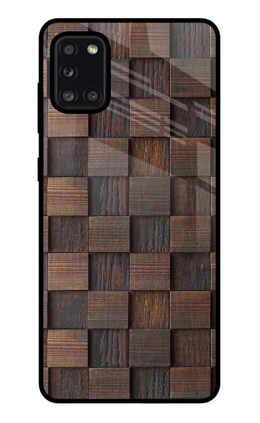 Wooden Cube Design Samsung A31 Back Cover
