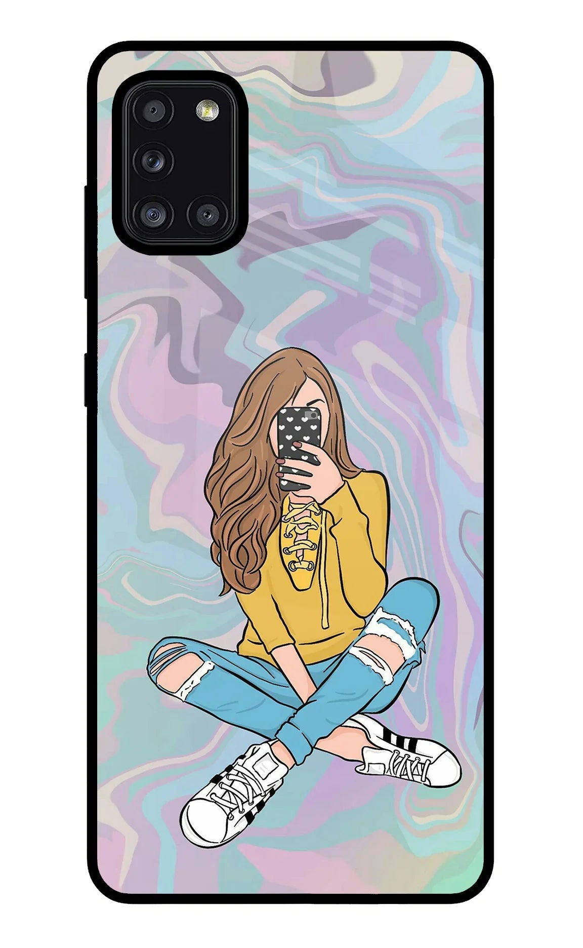 Selfie Girl Samsung A31 Back Cover