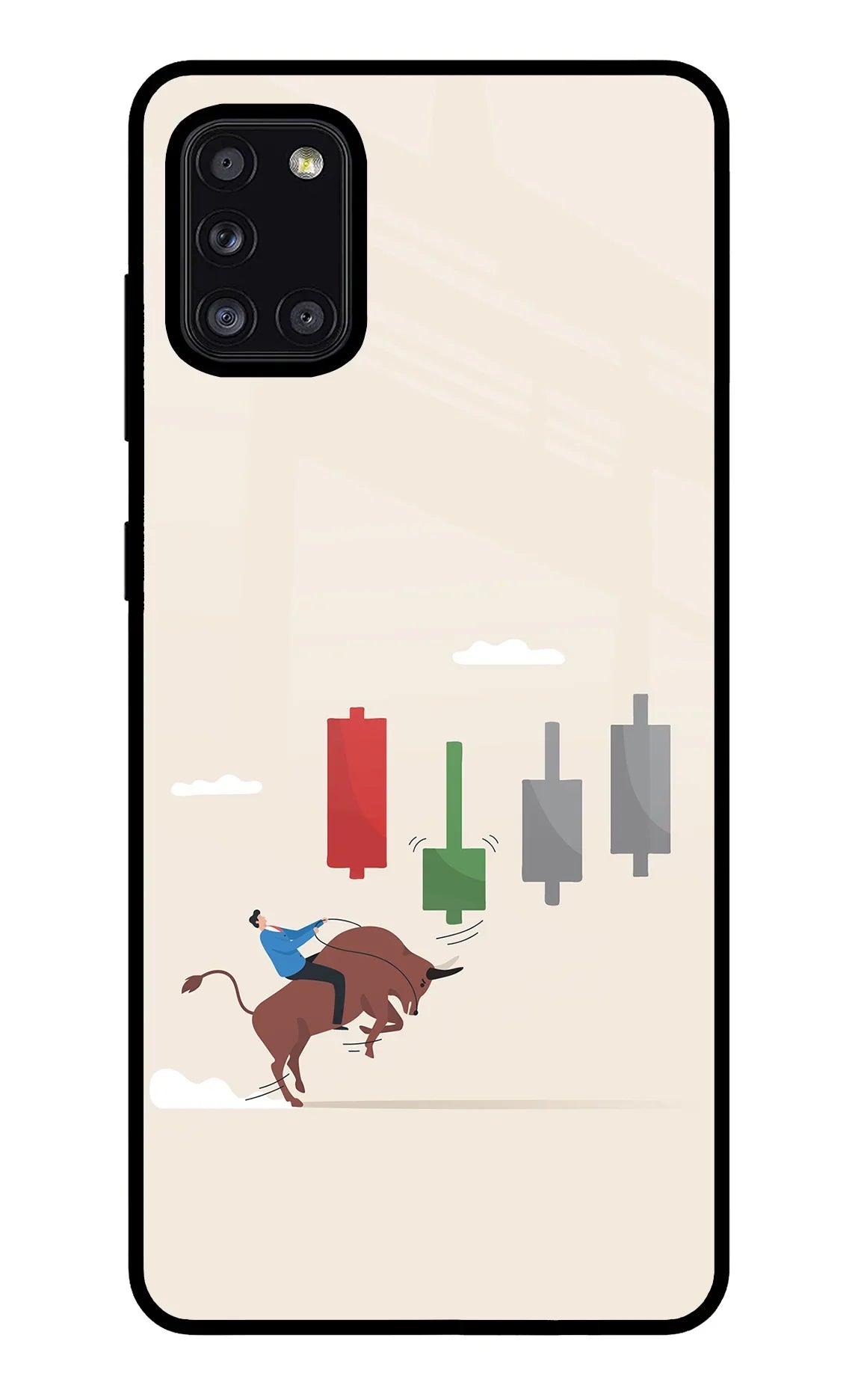 Bull Trading Momentum Samsung A31 Glass Case