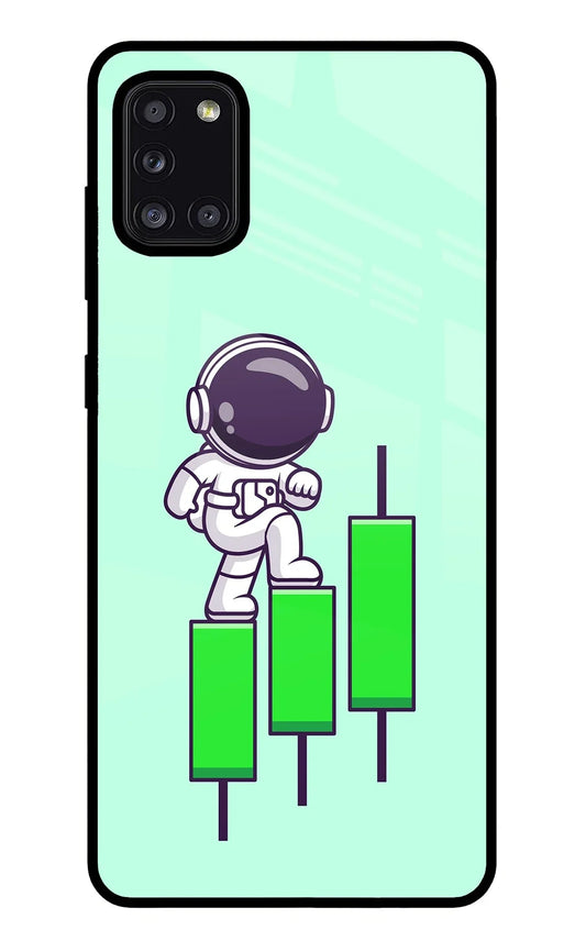 Astronaut Trader Samsung A31 Glass Case
