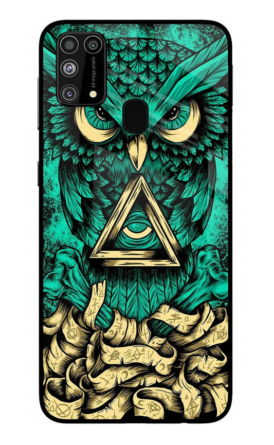 Green Owl Samsung M31/F41 Glass Case