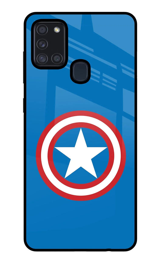 Captain America Logo Samsung A21s Back Cover