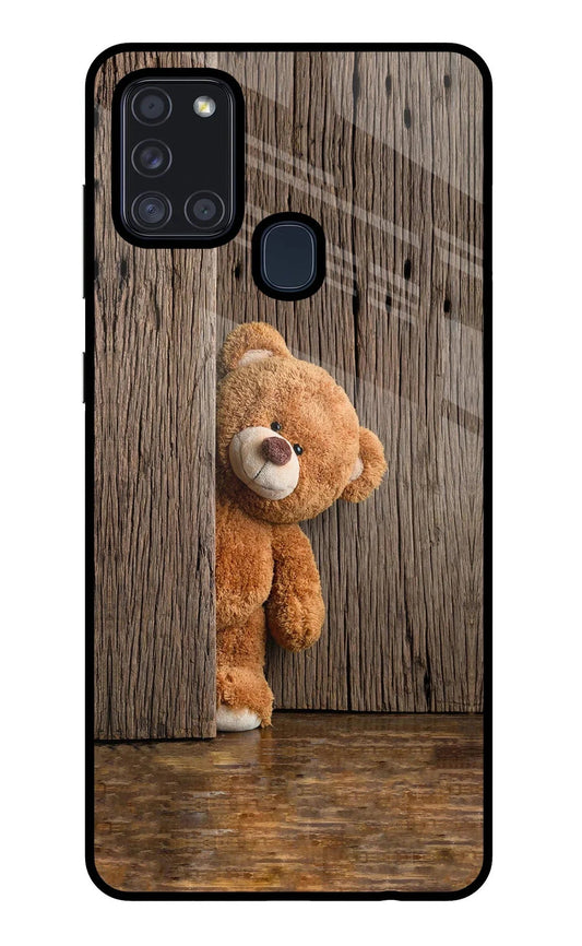 Teddy Wooden Samsung A21s Back Cover