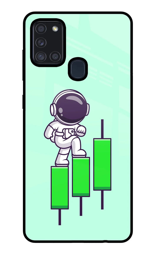 Astronaut Trader Samsung A21s Glass Case