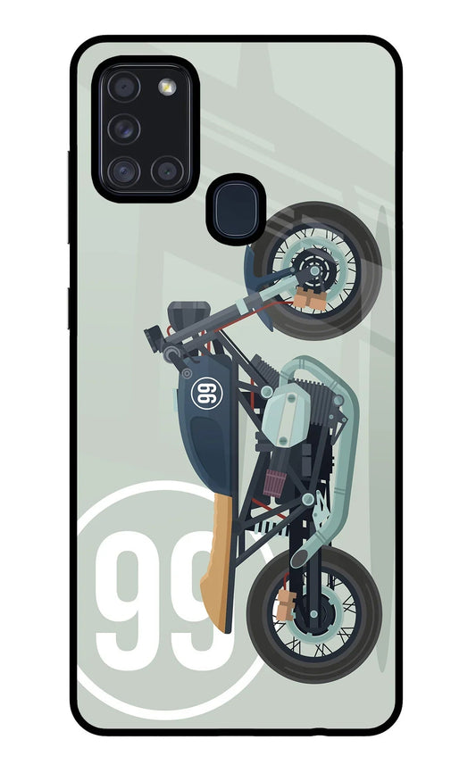 Classic Cafe Racer 99 Samsung A21s Glass Case