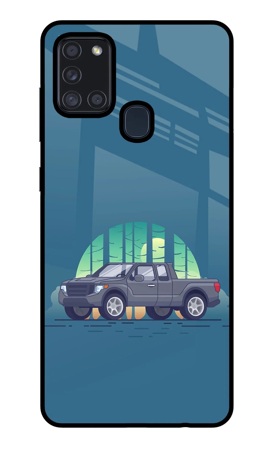 Retro Garage Vibe Samsung A21s Glass Case