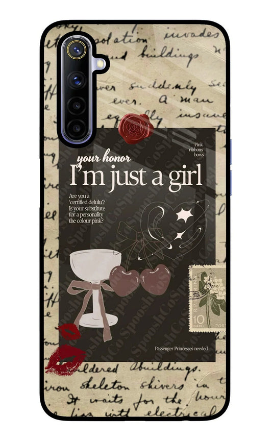 I am just a girl Realme 6/6i Glass Case