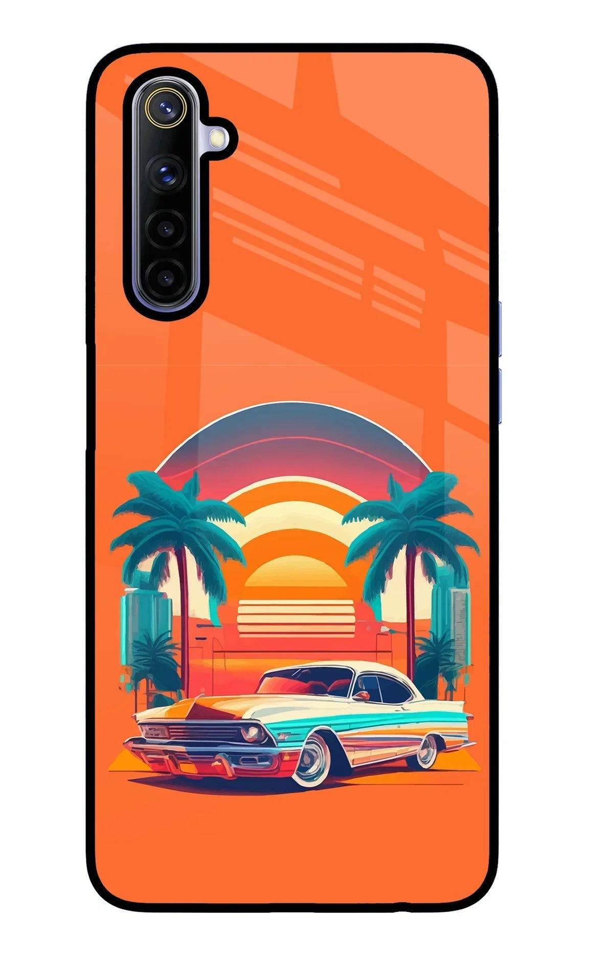 Palm Drive 80s Realme 6/6i Glass Case