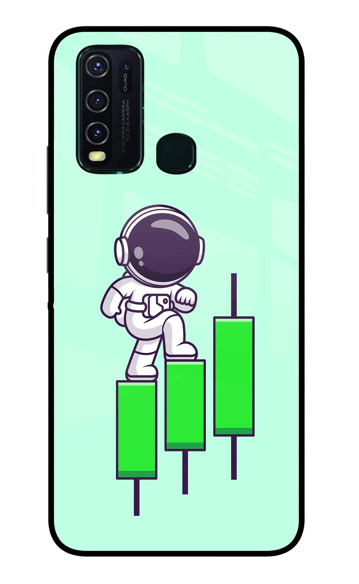 Astronaut Trader Vivo Y30/Y50 Glass Case