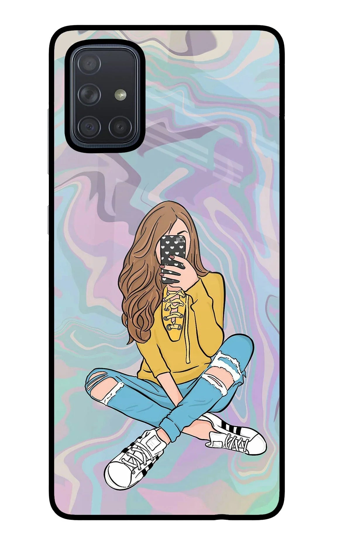 Selfie Girl Samsung A71 Back Cover