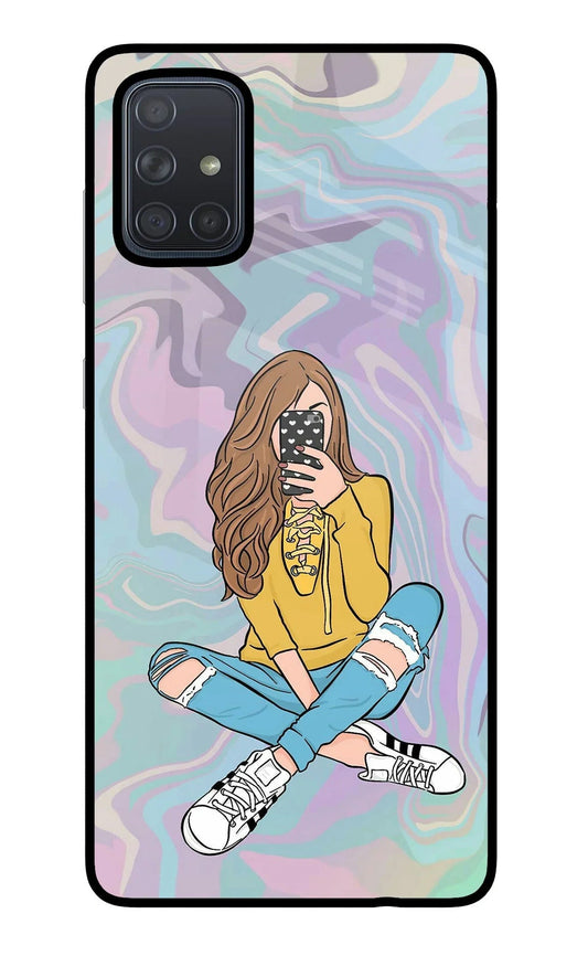 Selfie Girl Samsung A71 Back Cover