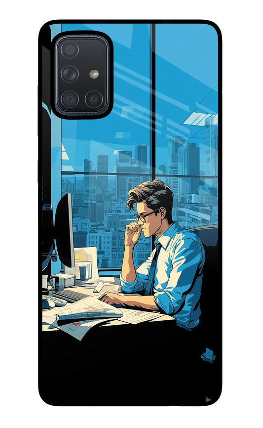 Focused Hustler (AI Generated) Samsung A71 Glass Case