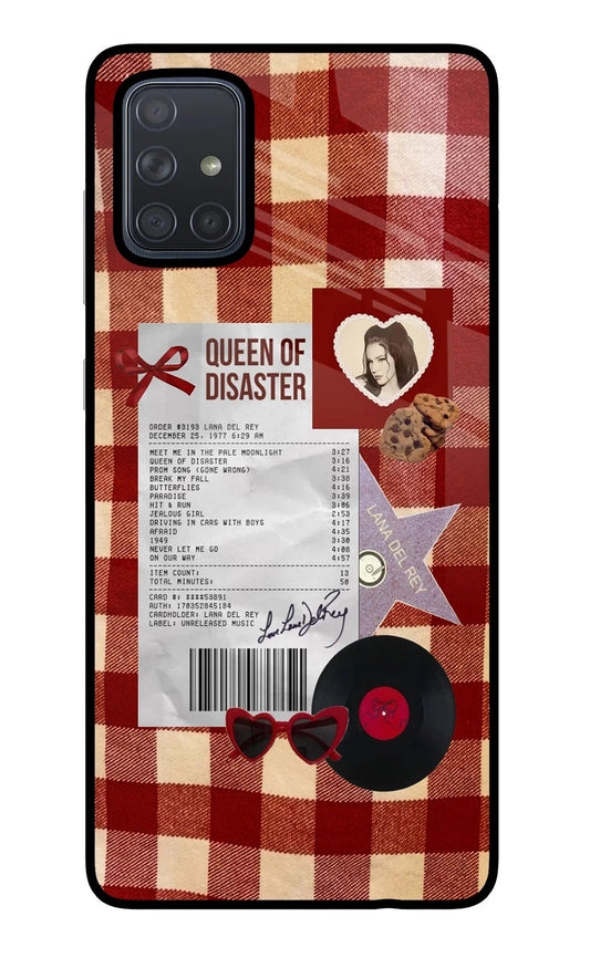 Queen of Disaster Samsung A71 Glass Case