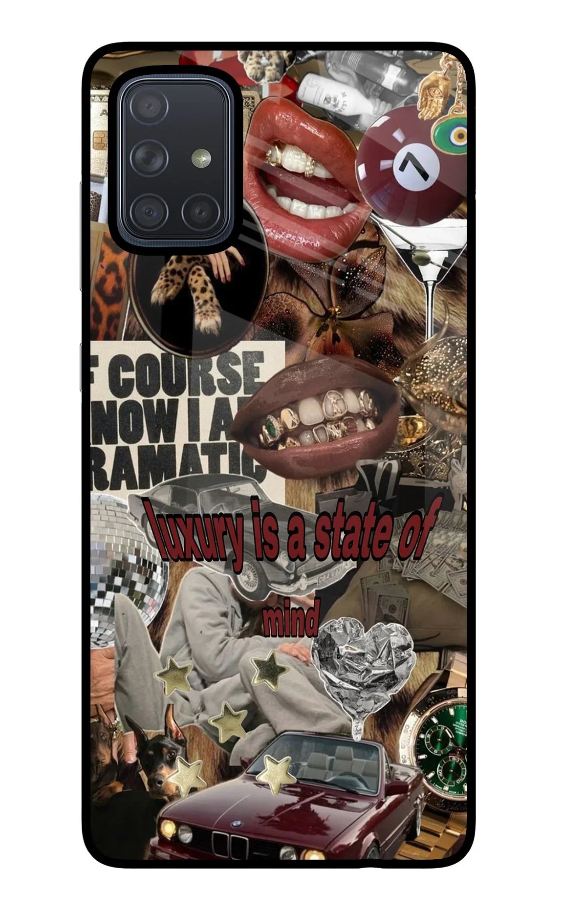 Luxury Samsung A71 Glass Case