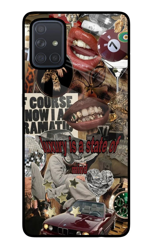 Luxury Samsung A71 Glass Case