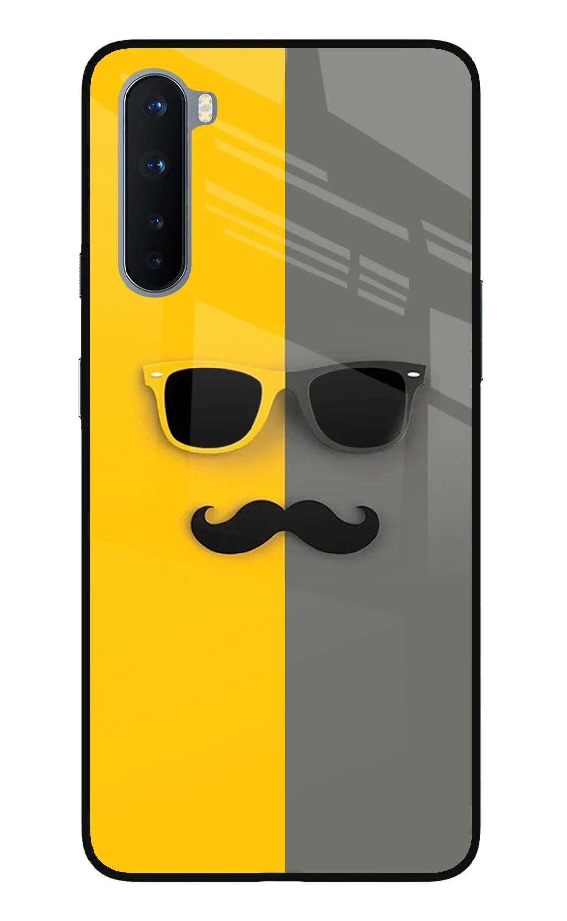 Sunglasses with Mustache Oneplus Nord Back Cover