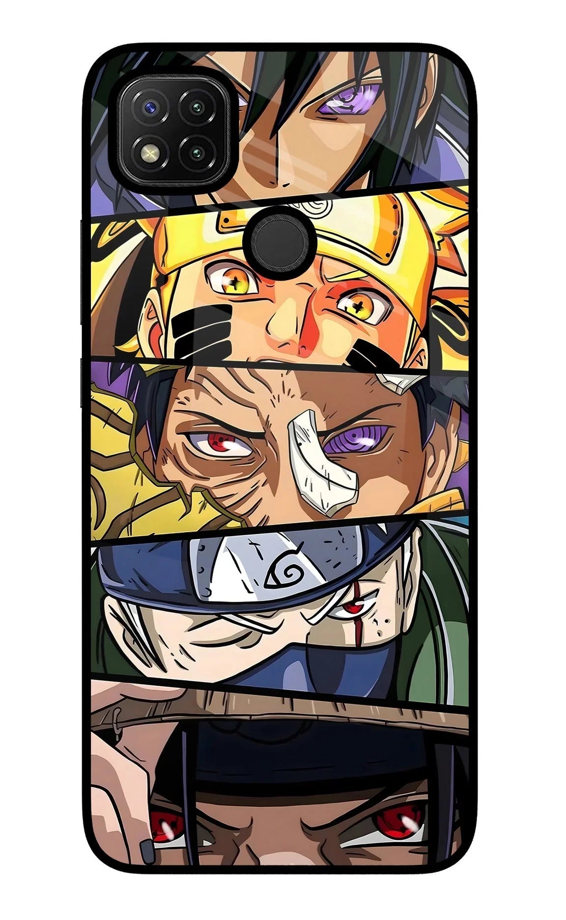 Naruto Character Redmi 9 Glass Case