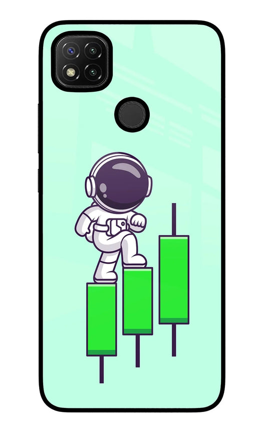 Astronaut Trader Redmi 9 Glass Case