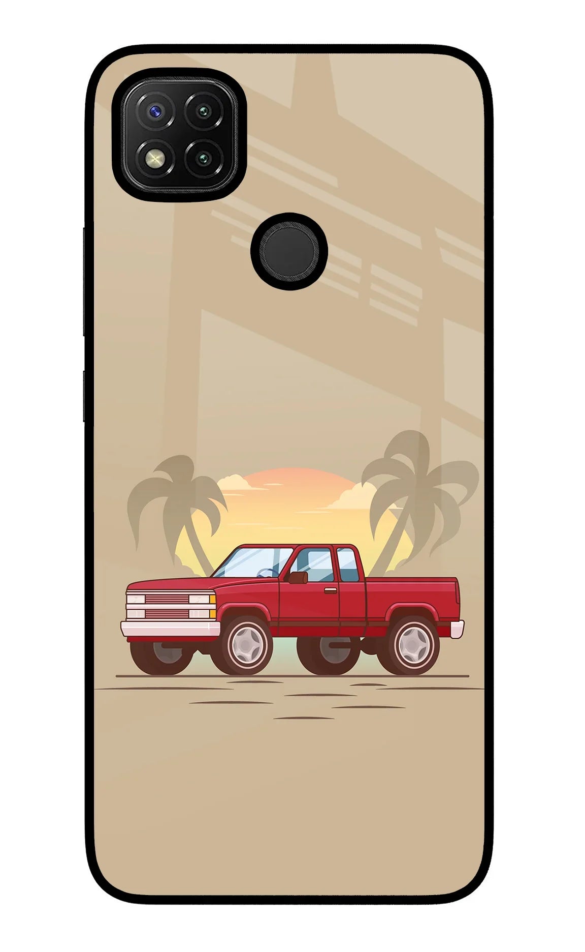 Desert Classic Drive Redmi 9 Glass Case