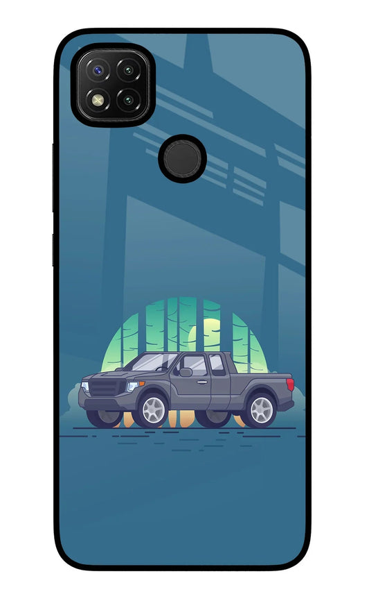 Retro Garage Vibe Redmi 9 Glass Case