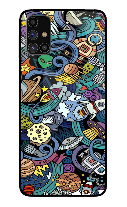 Space Abstract Samsung M31s Back Cover
