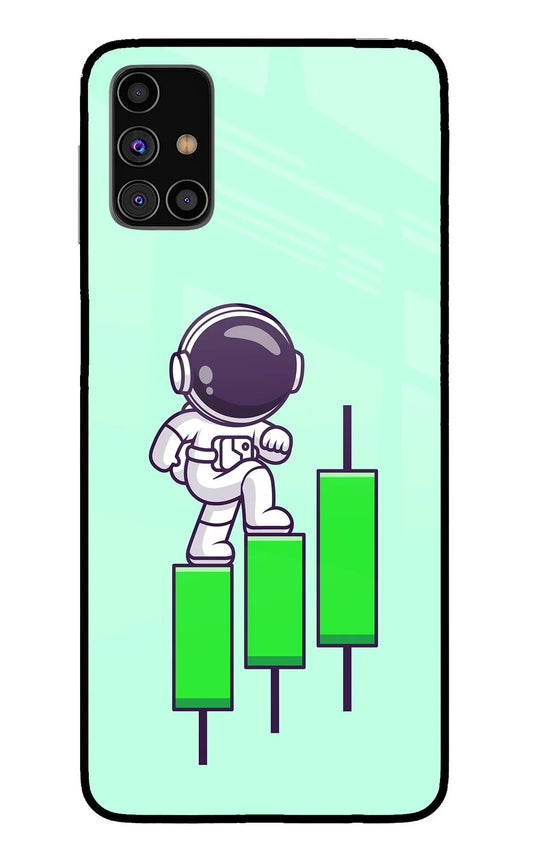 Astronaut Trader Samsung M31s Glass Case