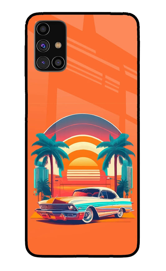 Palm Drive 80s Samsung M31s Glass Case