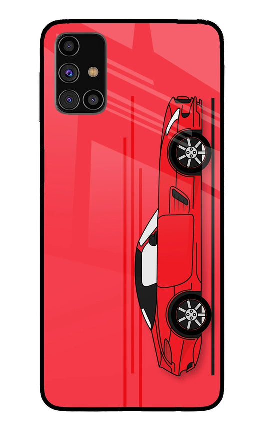 Red Velocity Samsung M31s Glass Case