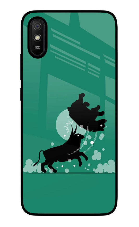 Bull Conqueror Redmi 9A/9i Glass Case