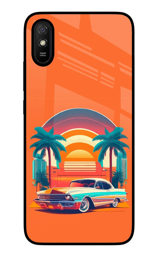 Palm Drive 80s Redmi 9A/9i Glass Case