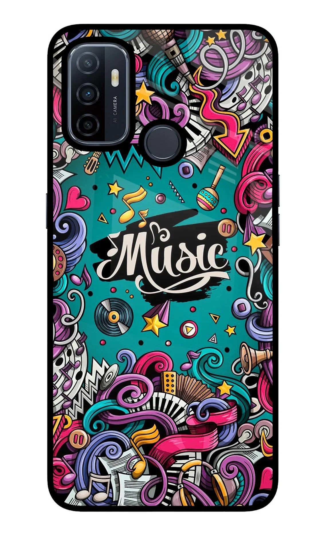 Music Graffiti Oppo A53 2020 Back Cover