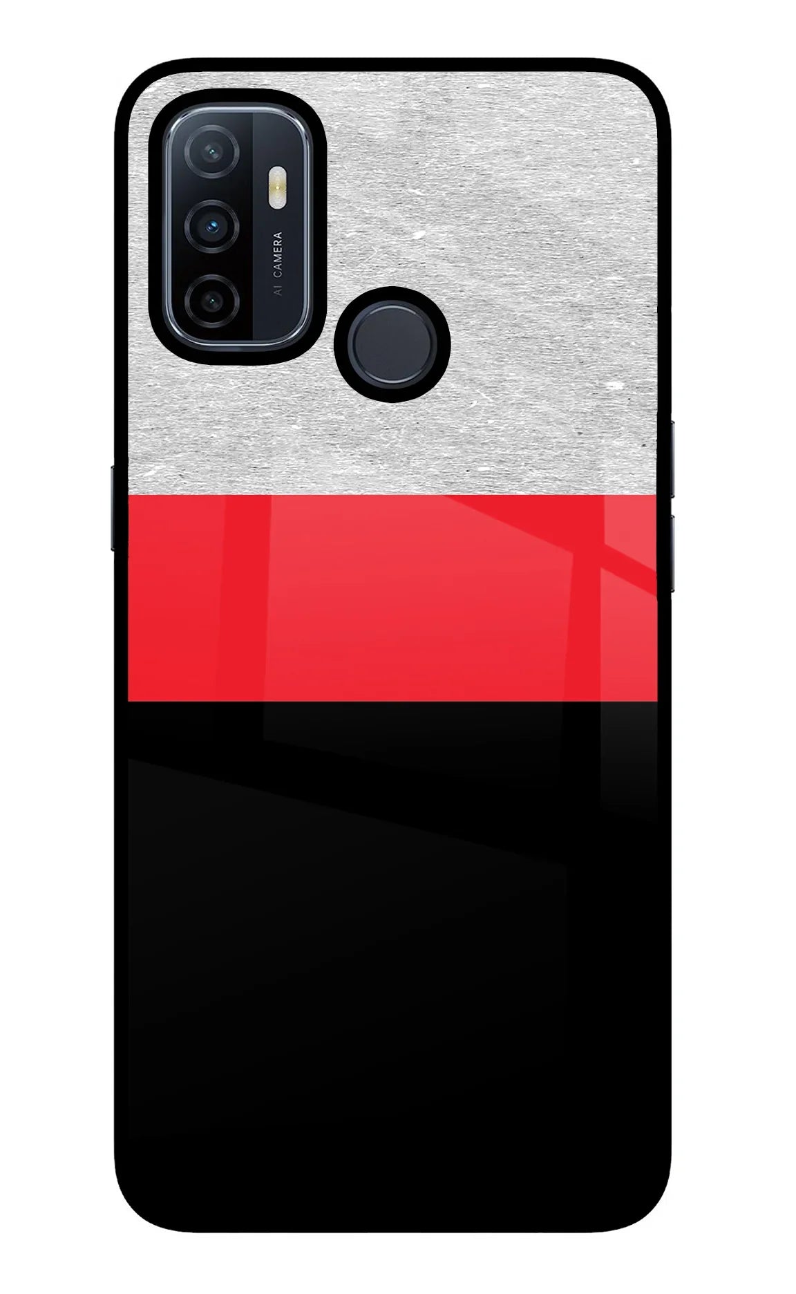 Tri Color Pattern Oppo A53 2020 Back Cover