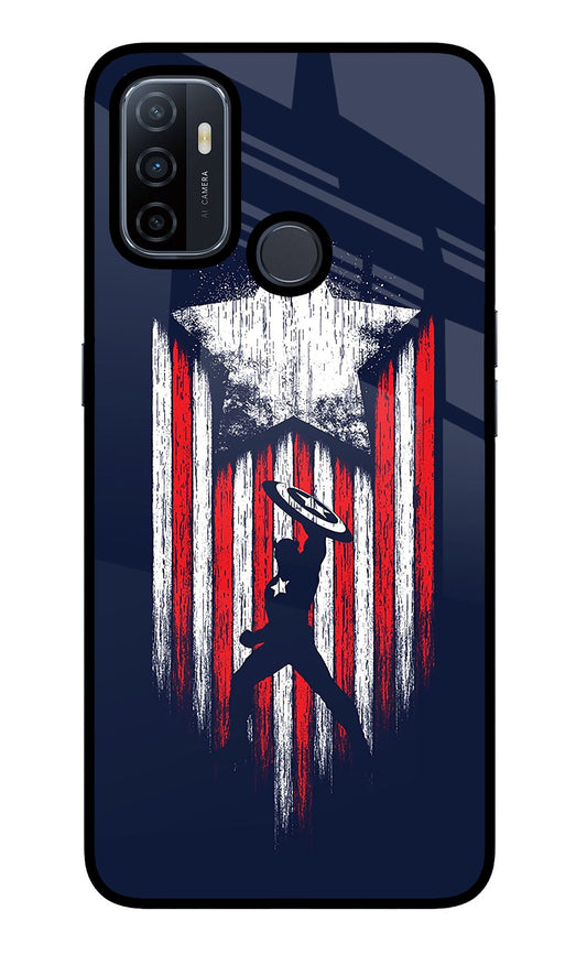 Captain America Marvel Art Oppo A53 2020 Glass Case