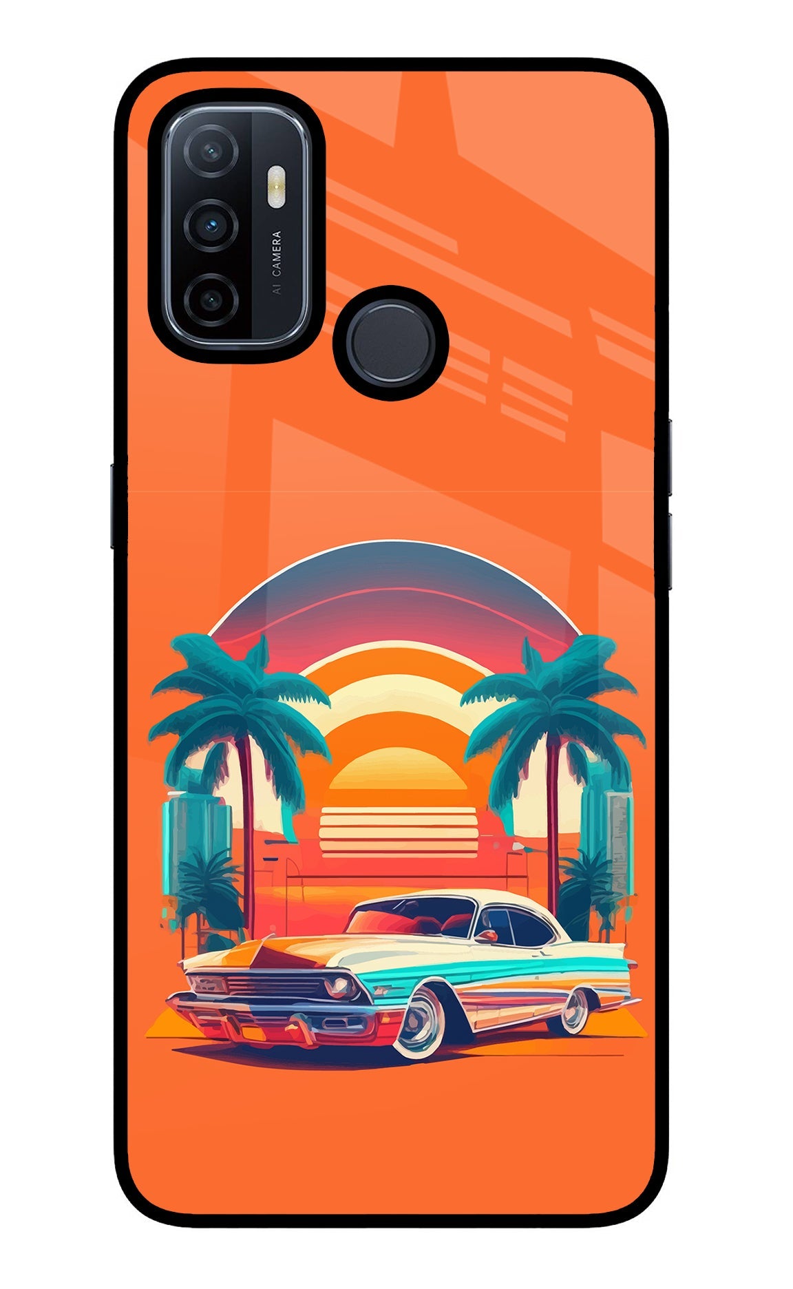 Palm Drive 80s Oppo A53 2020 Glass Case