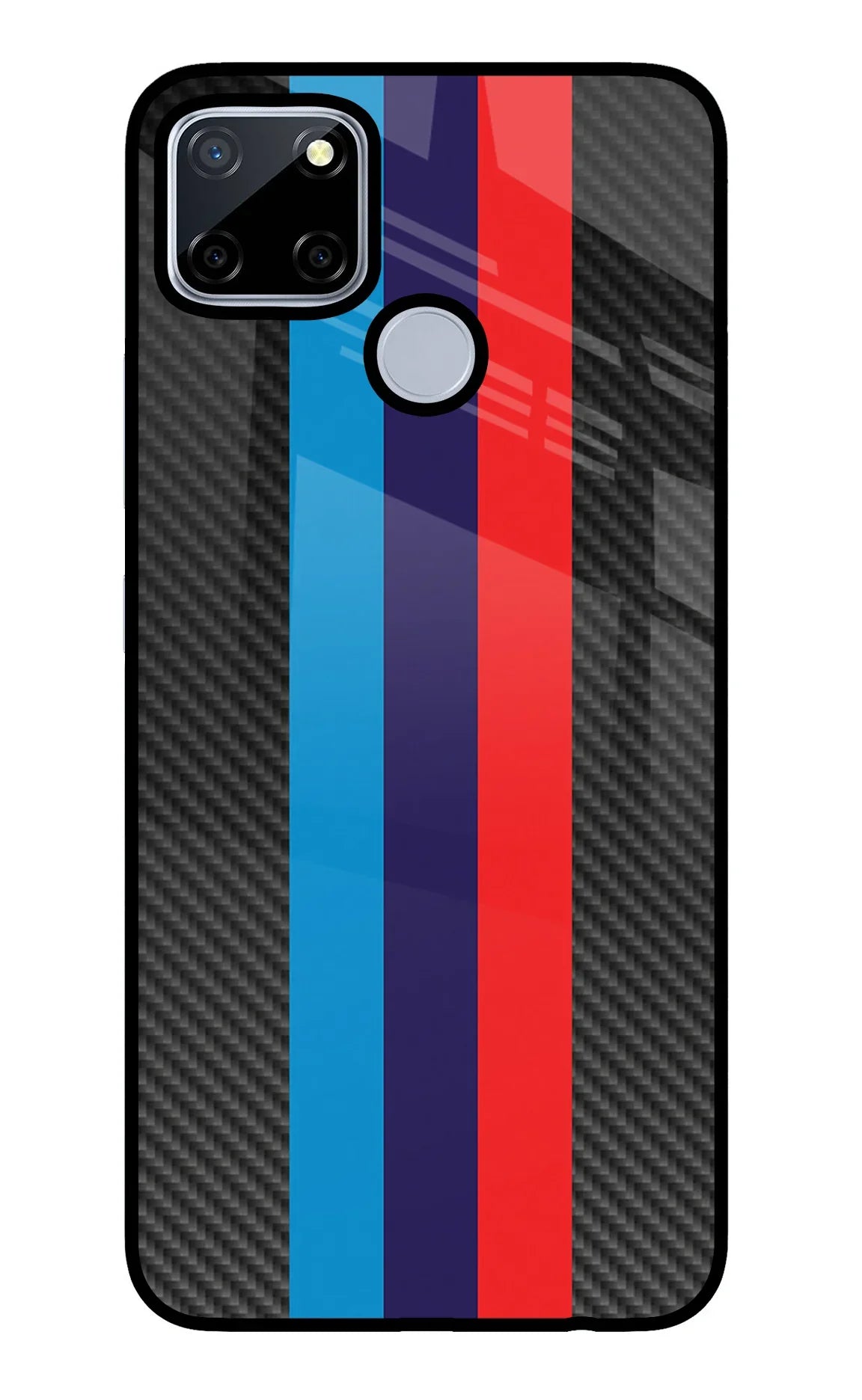 BMW Stripes Pattern Realme C12/Narzo 20 Glass Case