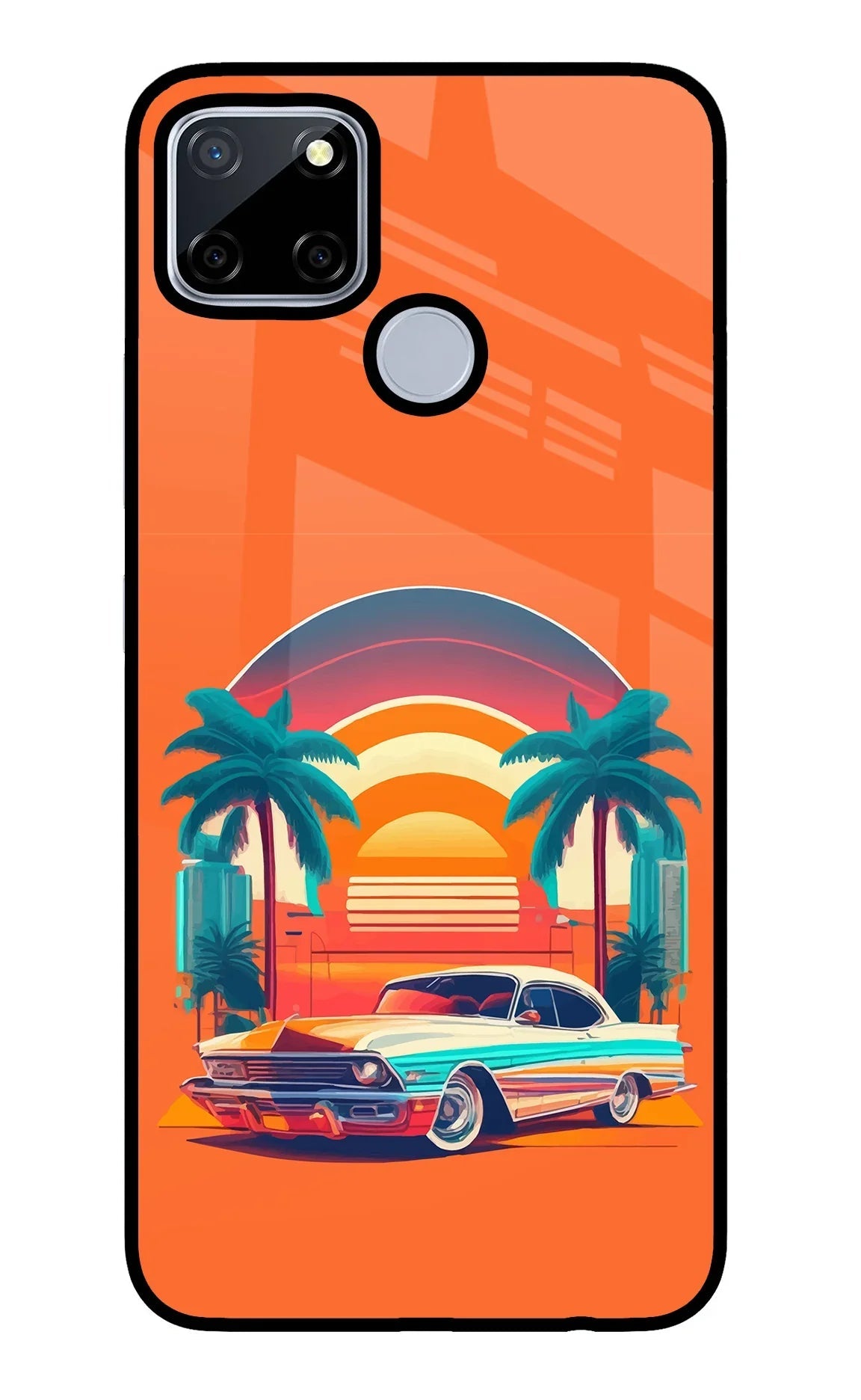 Palm Drive 80s Realme C12/Narzo 20 Glass Case