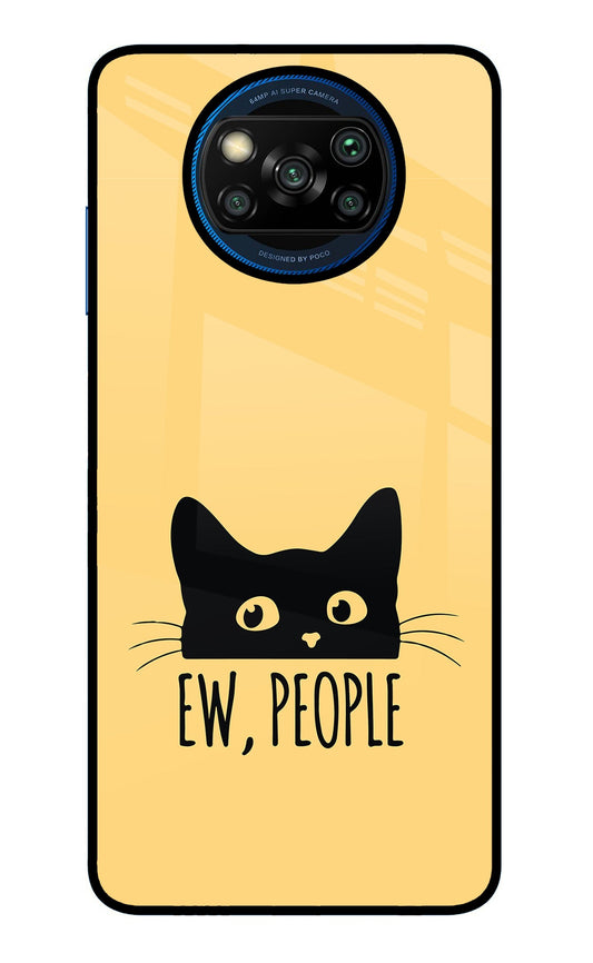 Ew People Catitude Poco X3/X3 Pro Glass Case