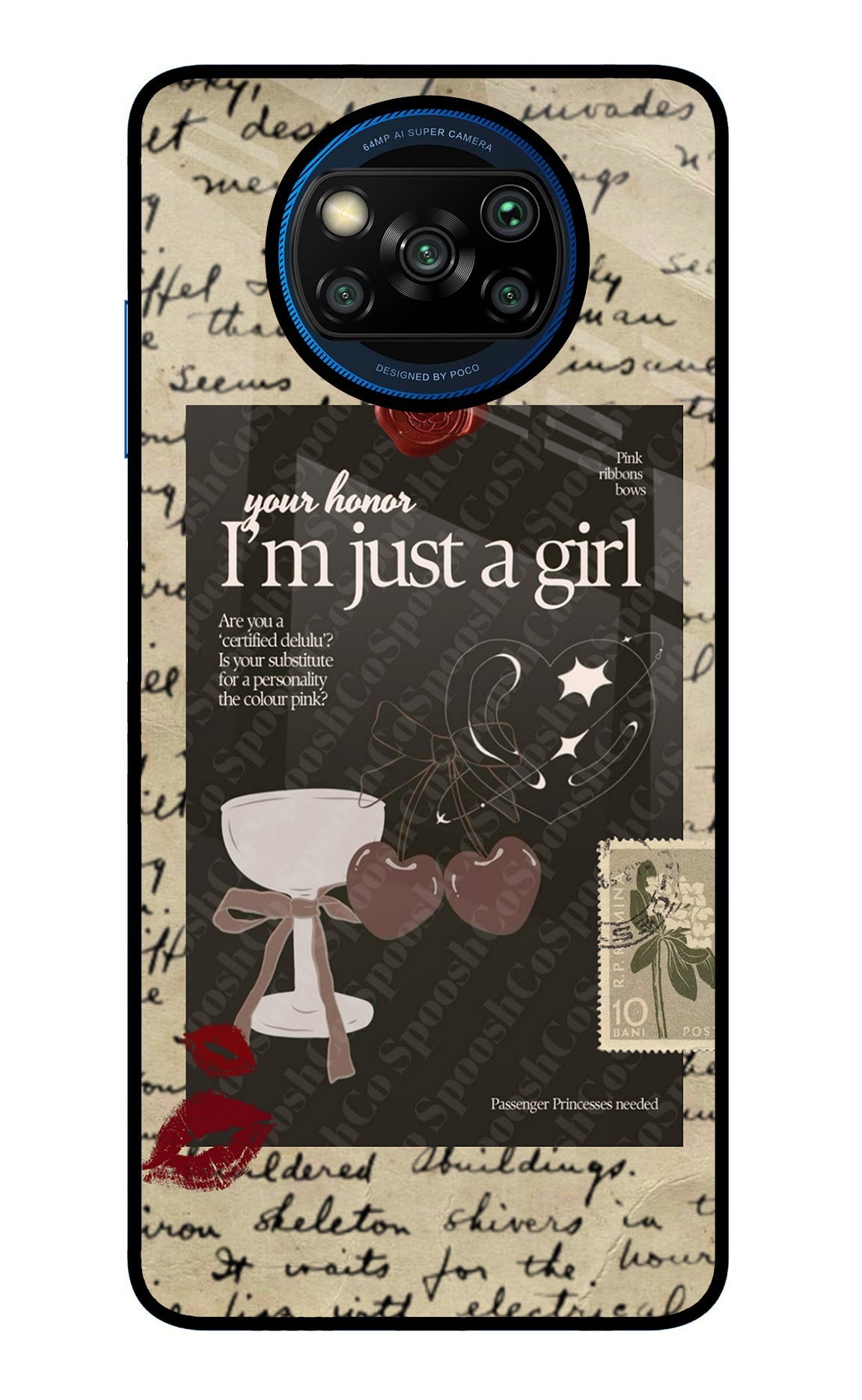 I am just a girl Poco X3/X3 Pro Glass Case